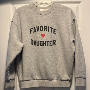 Favorite Daughter Light Gray Pullover Sweatshirt